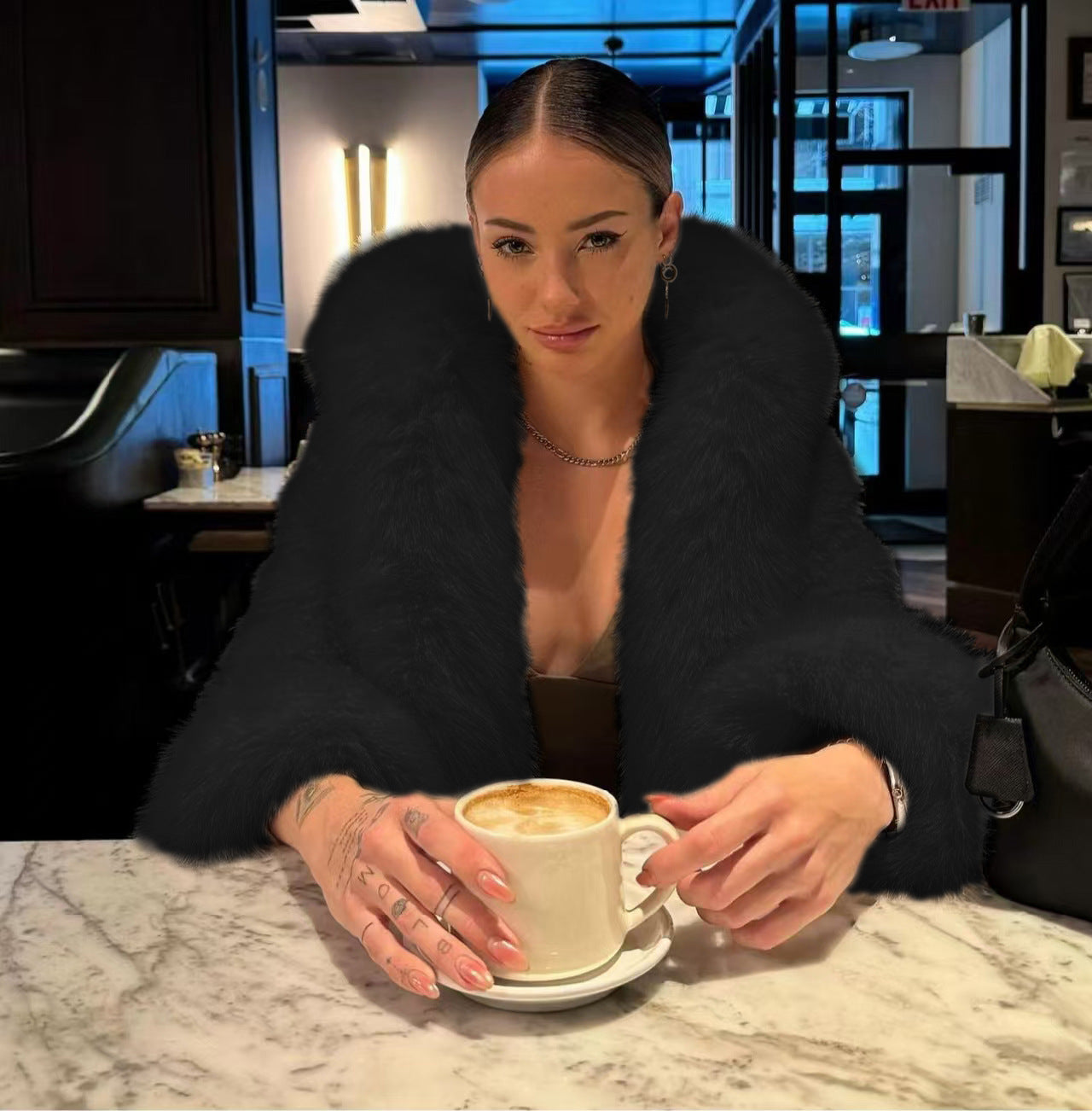 Faux Fur Coat Environmental Protection Women